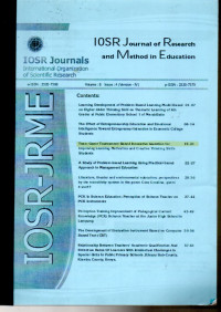 Image of IOSR Journals of Research and Method in Education