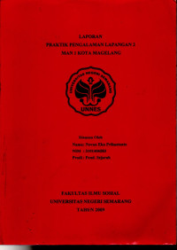 Image of Laporan Praktik Pengalaman Lapangan 2 di MAN 1 Kota Magelang