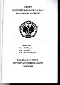 Image of Laporan Praktik Pengalaman Lapangan di MAN 1 Kota Magelang